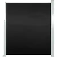 vidaXL Wind-/zonnescherm uittrekbaar 160x300 cm zwart