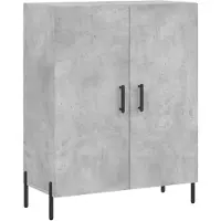 vidaXL Dressoir 69,5x34x90 cm bewerkt hout betongrijs