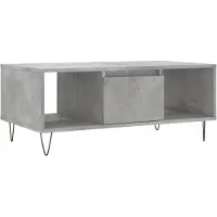 vidaXL Salontafel 90x50x36,5 cm bewerkt hout betongrijs