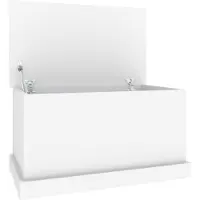 vidaXL Opbergbox Wit 70x40x38 cm Bewerkt Hout