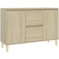vidaXL Dressoir 101x35x70 cm bewerkt hout sonoma eikenkleurig