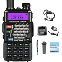 Generic Baofeng UV-5R Plus Walkie Talkie - VHF/UHF Radio 2 m/70 cm - Zwart