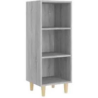 vidaXL Dressoir 34,5x32,5x90 cm bewerkt hout grijs sonoma eikenkleurig