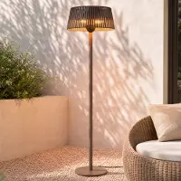 LUCANDE Pyravo staande terrasverwarmer, bruin, 200 cm, aluminium, IP44 - , Pyravo, Roestbruin, Metaal, Modern