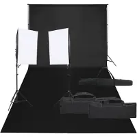 vidaXL Fotostudio-set met verlichting en achtergrond