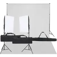 vidaXL Fotostudioset met verlichtingsset en achtergrond
