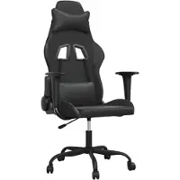 vidaXL Gamingstoel, zwart, kunstleer
