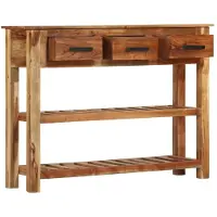 vidaXL Dressoir met 3 lades 110x30x80 cm massief hout