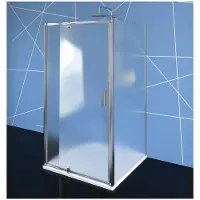 Polysan Easy Douchecabine aan drie zijden 90-100x100cm, draaideuren, links/rechts-uitvoering, glas met Brick-patroon