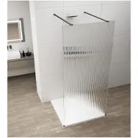Polysan Esca Black Matt Eendelige glazen douchewand, vrijstaand, Flute-glas, 110cm