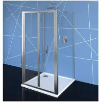 Polysan Easy Douchecabine aan drie zijden 100x100cm, opklapbare deuren, links/rechts-uitvoering, helder glas