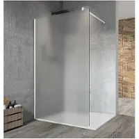 Gelco Vario White Eendelige glazen douchewand, wandmontage, matglas, 90cm