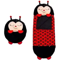 Aihontai Schattige kinderslaapzak met dekbed en kussen 137*50cm voor blije dutjes, rood