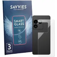 Savvies 3 Stuks Screenprotector - geschikt voor Sony Xperia 1 VIII (Achterkant) - beschermfolie glas transparant