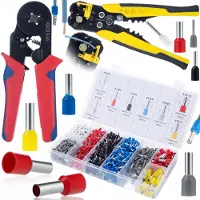 Rosfix Krimptang Set - Automatische Isolatiestripper en Krimptang - 1200 Adereindhulzen 0,25–10 Mm²