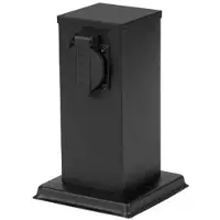 MasterLed Buitenstopcontact - Tuinpaal Ontario 230V - Met 2 stopcontacten - Zwart