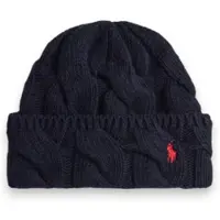 Ralph Lauren Dames Muts van wolmix met marineblauwe strepen (OSFA), Casual 455P18125001