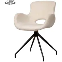 Tower Living Eetkamerstoel Campo - Wit Stof - 58x58x82cm