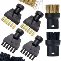 Rosfix Borstelset Vervanging - 6 Stuks, 2 Rond + 4 Vlak - Messing en Synthetisch Haar - Geschikt voor Kärcher