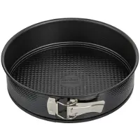 Famanu – Ronde springvorm Ø 26 cm van staal met lekbescherming en anti-aanbaklaag, ideale taartvorm met platte bodem, 1 stuk