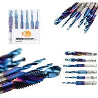 Rosfix Tappenset 6-Delig - HSS Tappen M3–M10 - 1/4" Schacht 67–71 mm - Metaal, Hout, Kunststof