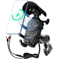 Phreeze PMH10 - Telefoonhouder Motor - Met oplader - Inbouw USB-C & USB-A 12V Motor USB Lader - Geschikt voor iPhone, Samsung, Go Pro Mount - Motor Telefoonhouder - Motor Accessoires