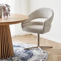 House Nordic Eetkamerstoel Dover - Staal - Beige - Set van 2