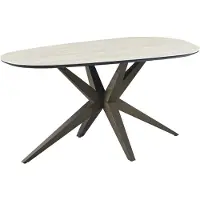 Giga Meubel Eettafel Gidana Travertinlook Organisch 200cm
