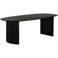 Giga Meubel Eettafel Feline Zwart 300cm