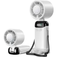 VHV - Handventilator - 5-in-1 turbo fan met koelstand - 5000mAh en LED display - Voor hand, nek en bureau