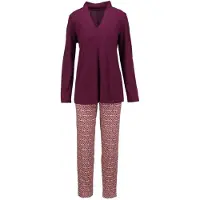 Ringella Katoenen dames pyjama wijnrood | Maat 38
