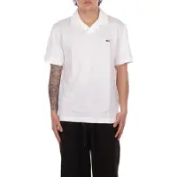 Lacoste Heren Polo's & T-shirts Classic Fit Open Neck Cotton Linen Blend Polo - Ecru - Maat XXL