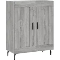vidaXL Dressoir 69,5x34x90 cm bewerkt hout grijs sonoma eikenkleurig