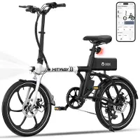 Hitway Elektrische Fiets BK35S Pro - Trendy 20 Inch City Commuter EBike met Afneembare 36V 9Ah Lithium Batterij - Opvouwbaar E-Bike met 250W Motor - APP Bediening - IP54 Waterdicht