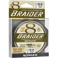 Konger Braider X8 Dyneema Vislijn 0.18mm 150m Groen