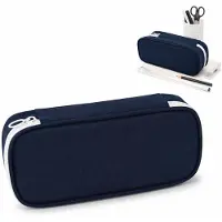 VHV - Etui - Grote Etui - 22x5.5x10 cm - Ruime Pennenzak met Elastische Penhouders - Multifunctionele Etui voor School & Kantoor - Duurzaam Design - Blauw