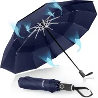 Famanu – Stormvaste zakparaplu, groot en winddicht, lichtgewicht en automatisch, opvouwbare reisparaplu voor volwassenen en kinderen