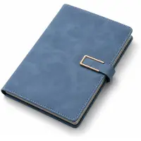 VHV - A5 Notitieboek - Journal met Gesp en 200 Pagina's - Papier 14,5 x 21,2 cm - Kantoor/School - blauw