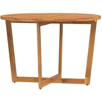 vidaXL Tuintafel rond Ø110x75 cm massief acaciahout