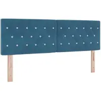 vidaXL Hoofdbord Donkerblauw 144 cm Fluweel
