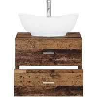 vidaXL Badkamermeubel Set Oud hout Bewerkt hout