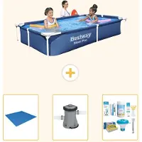 Bestway Steel Pro, rechthoekig zwembad - 221x150x43 cm - 4-delig - S22291