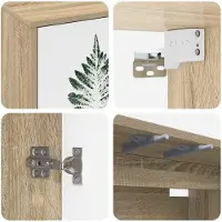 vidaXL Wand gemonteerd TV Kast HANAU 69 x 33 x 40 cm Sonoma Eiken