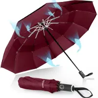 Famanu – Stormvaste zakparaplu, groot en winddicht, lichtgewicht en automatisch, opvouwbare reisparaplu voor volwassenen en kinderen