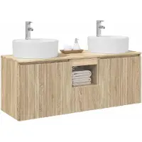 vidaXL Badkamerkast set 3 st Sonoma Eiken 49,5 x 44,5 x 65 cm
