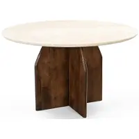 Giga Meubel Eettafel Danae Donkerbruin Marmer Rond Ø130cm