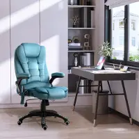 HAUSS SPOLE Bureaustoel - Gamingstoel Met Massage En Verwarming - Verstelbare Rugleuning En Draaibare Zitting - Voor Kantoor En Thuis - Blauw