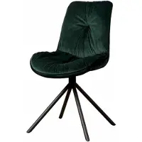 Tower Living Eetkamerstoel Palma - Groen Stof - 63x51x88cm