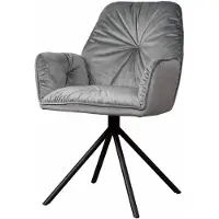 Tower Living Eetkamerstoel Palma - Grijs Stof - 63x62x90cm