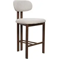 Giga Meubel Barkruk Noor Beige/Walnoot 75cm